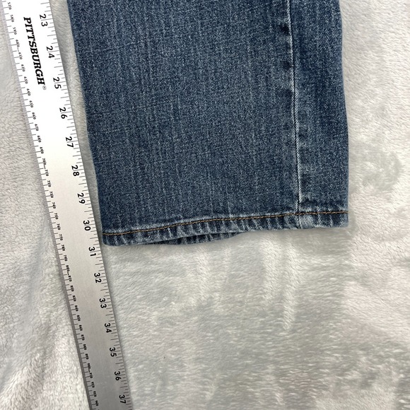 Levi's Jeans Mens 36x32 Blue Denim Whiskered 5-Pocket Streetwear Straight Leg - Picture 4 of 9